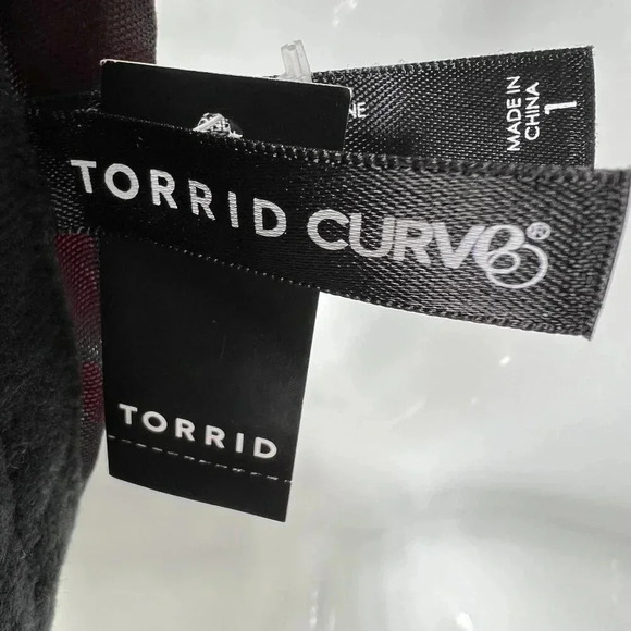 Torrid Curve NWT Womens 1 Bralette Longline Red Heart Velvet Burn Out Coquette - Picture 7 of 12